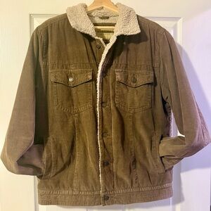 Sonoma Men's Brown Corduroy Jacket with Sherpa Lining